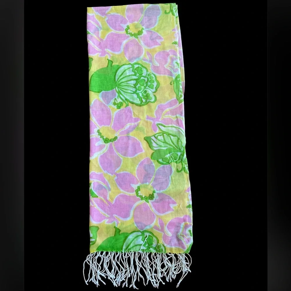 RARE VINTAGE LILY PULITZER SILK CASHMERE SCARF/WRAP